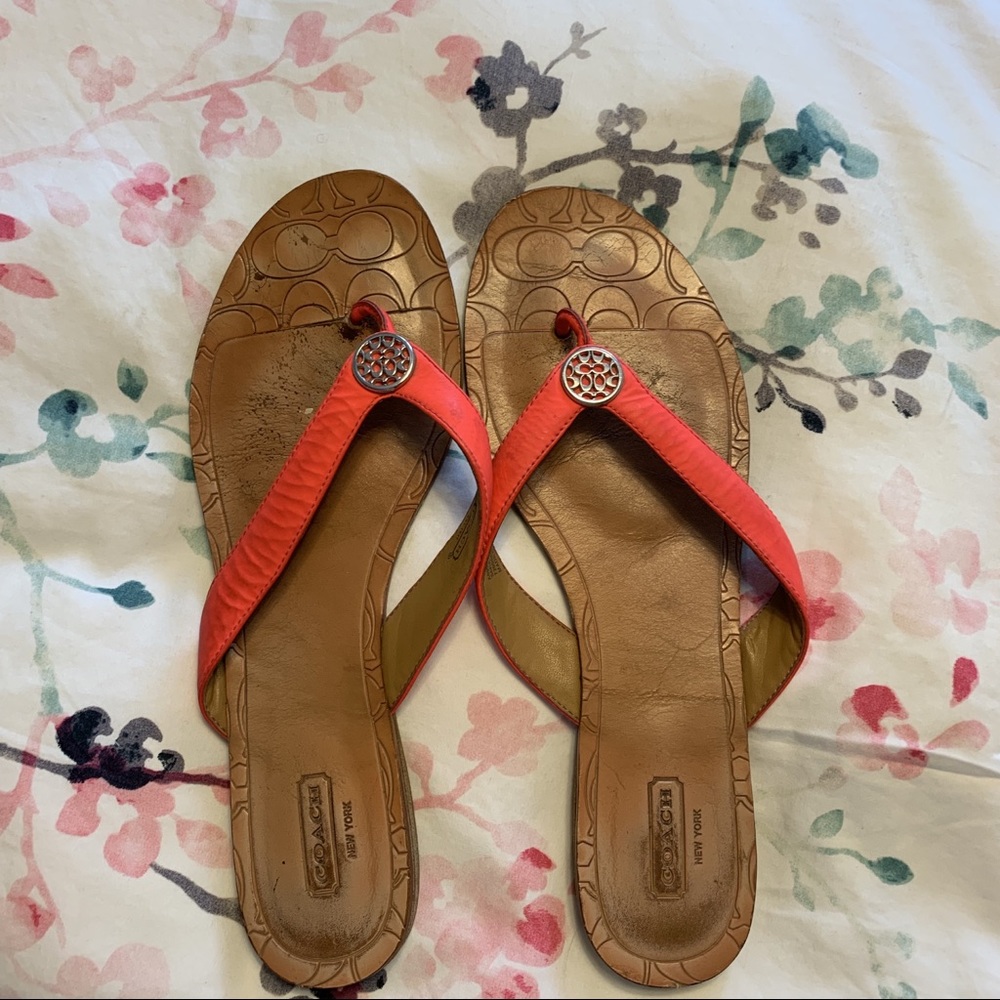 4/$40 Size 9 authentic coach sandals